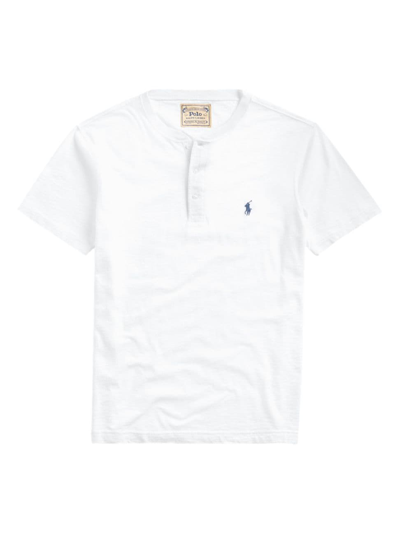 Polo Ralph Lauren Men's Slub Jersey Short-sleeve Henley In White
