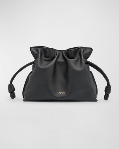 Loewe Flamenco Mini Clutch Bag In Napa Leather In Black