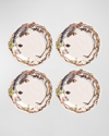 Juliska Set Of 4 Forest Walk Ceramic Party Plates