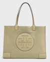 Tory Burch Ella Logo Recycled Nylon Tote Bag In Olive Sprig
