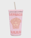 Versace Medusa Studded Travel Mug In Pink Pink