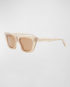 Celine Logo Acetate Cat-eye Sunglasses In Shiny Orange Rovi