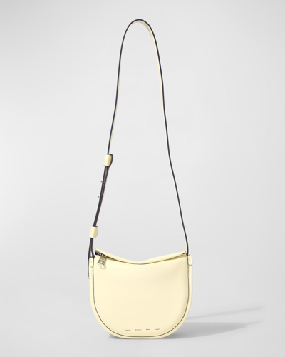 Proenza Schouler White Label Baxter Zip Leather Hobo Bag In 110 Optic White