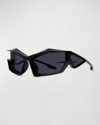 Givenchy Givcut Nylon Wrap Sunglasses In Sblksmk