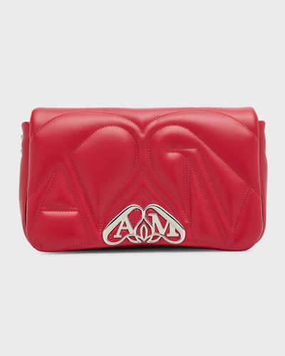 Alexander Mcqueen Women's The Seal Small Leather Crossbody Bag In 6210 Blood Red