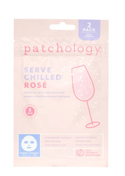 Patchology Rosé Sheet Masque Duo In White