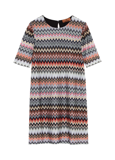 Missoni Crochet-knit Cotton-blend Mini Dress In Multicolor