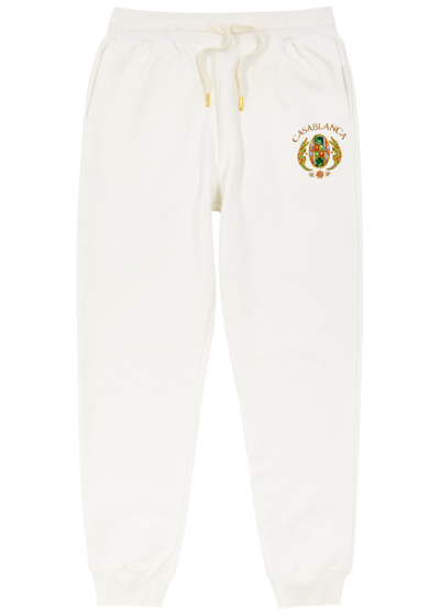 Casablanca Joyaux D'afrique Tennis Club Cotton Sweatpants In Off White