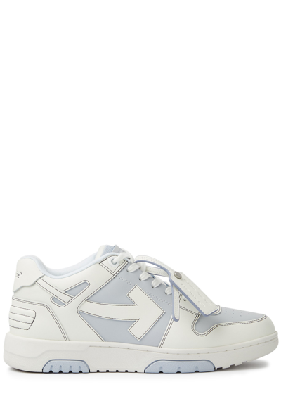 Off-white Out Of Office Panelled Leather Sneakers In Blue