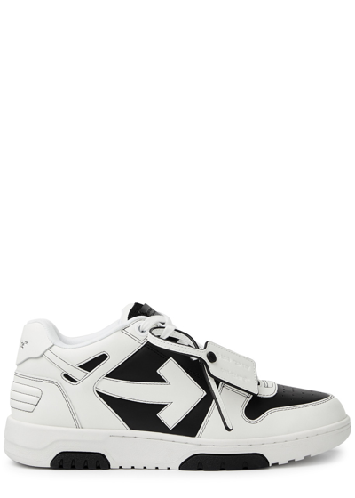 Off-white Out Of Office Panelled Leather Sneakers In White