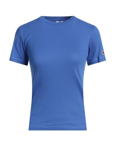 Champion Woman T-shirt Bright Blue Size Xl Cotton