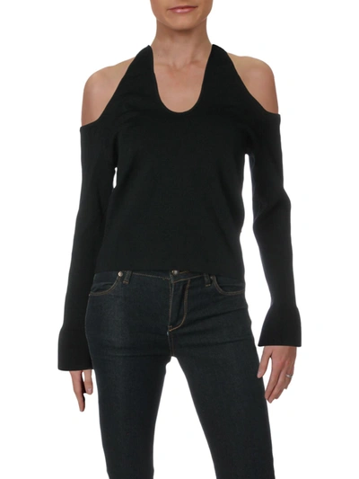 Lucy Paris Alessandria Womens Halter Off-the-shoulder Blouse In Black
