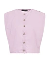 Les Bourdelles Des Garçons Woman Shirt Lilac Size 4 Cotton In Purple