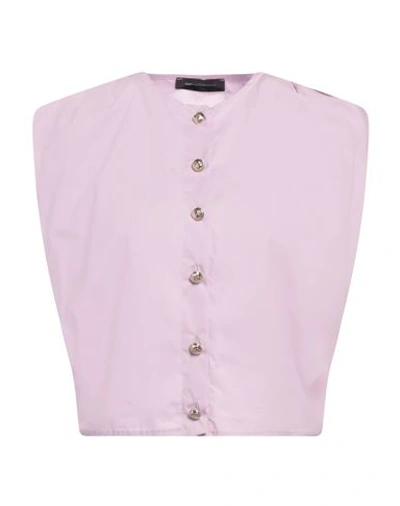 Les Bourdelles Des Garçons Woman Shirt Lilac Size 4 Cotton In Purple