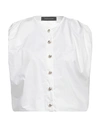Les Bourdelles Des Garçons Woman Shirt White Size 8 Cotton In White