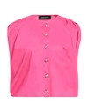 Les Bourdelles Des Garçons Woman Shirt Fuchsia Size 6 Cotton In Pink