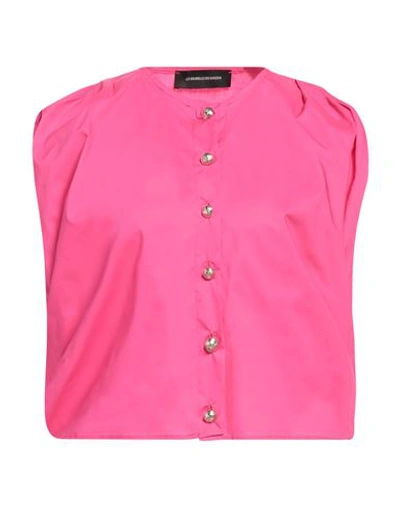 Les Bourdelles Des Garçons Woman Shirt Fuchsia Size 8 Cotton In Pink