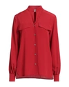 Hopper Woman Shirt Red Size 10 Acetate, Silk