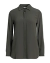 Hopper Woman Shirt Military Green Size 10 Acetate, Silk