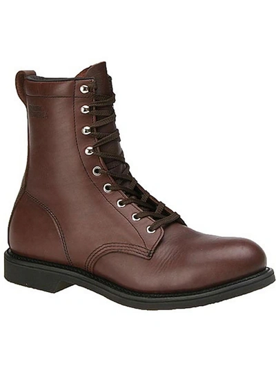 Work America Mens Leather Oil Resistant Work & Safety Boot In Brown