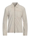 ANDREA D'AMICO ANDREA D'AMICO MAN SHIRT BEIGE SIZE 44 SOFT LEATHER