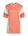 Adidas By Stella Mccartney Woman T-shirt Orange Size L Recycled Polyester In Orange