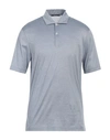 Viadeste Man Polo Shirt Blue Size 42 Cotton