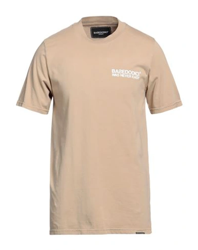 Basedodici Man T-shirt Beige Size L Cotton