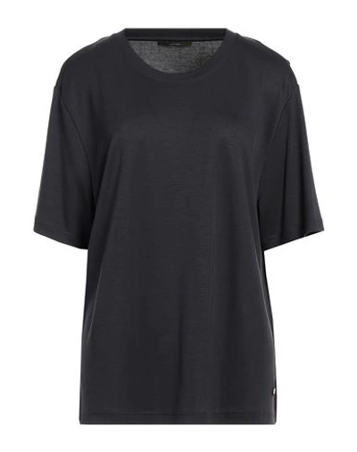 Windsor . Woman T-shirt Steel Grey Size 12 Lyocell, Polyamide