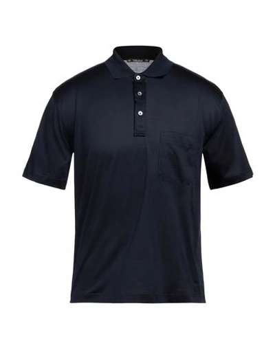 Viadeste Man Polo Shirt Midnight Blue Size 38 Cotton