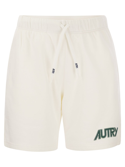Autry Logo Bermuda Shorts In White