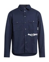 Rassvet Man Shirt Navy Size M Polyester, Cotton In Navy Blue