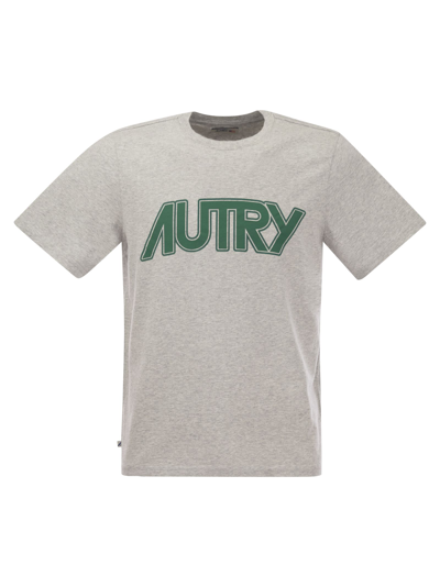 AUTRY AUTRY CREW NECK T SHIRT WITH FRONT LOGO