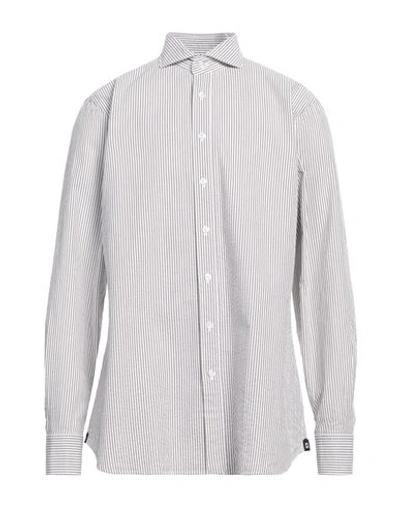 Lardini Man Shirt Grey Size 17 Cotton