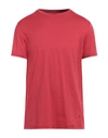Isaia Man T-shirt Brick Red Size 3xl Cotton