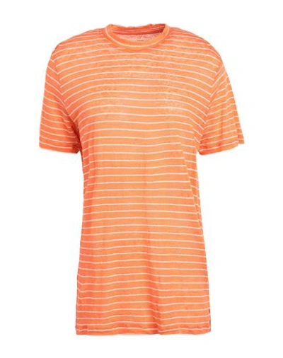 Marant Etoile Marant Étoile Woman T-shirt Orange Size Xl Linen, Cotton