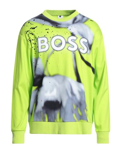 Hugo Boss Boss Man Sweatshirt Light Green Size L Cotton