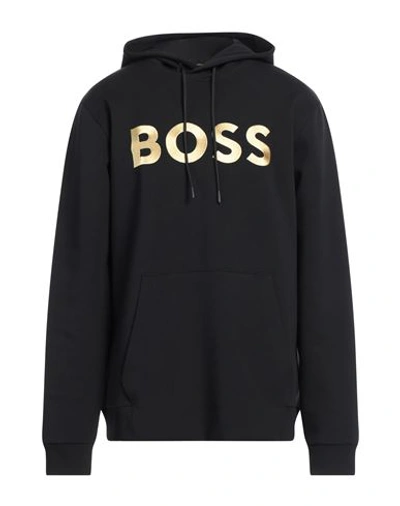 Hugo Boss Boss Man Sweatshirt Black Size Xl Cotton, Polyester, Elastane