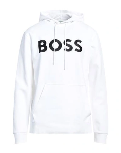 Hugo Boss Boss Man Sweatshirt White Size Xxl Cotton, Polyester, Elastane