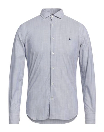 Brooksfield Man Shirt Light Blue Size 15 ¾ Cotton, Elastane