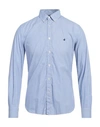 Brooksfield Man Shirt Light Blue Size 15 Cotton