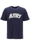 AUTRY AUTRY T SHIRT WITH MAXI LOGO PRINT