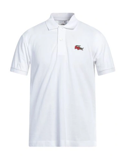 Lacoste Man Polo Shirt White Size 6 Cotton
