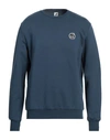Kangol Man Sweatshirt Slate Blue Size L Cotton, Polyester