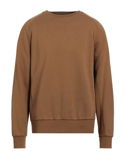 Calvin Klein Man Sweatshirt Khaki Size L Cotton, Modal, Polyester In Beige