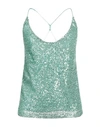 The Nina Studio Woman Top Light Green Size 6 Polyester In Green