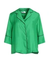 The Nina Studio Woman Shirt Green Size 8 Silk