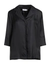 The Nina Studio Woman Shirt Black Size 8 Silk In Black