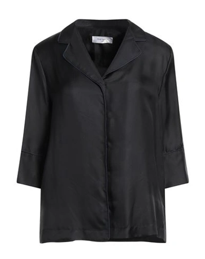 The Nina Studio Woman Shirt Black Size 8 Silk