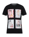 Grey Daniele Alessandrini Man T-shirt Black Size S Cotton, Polyester